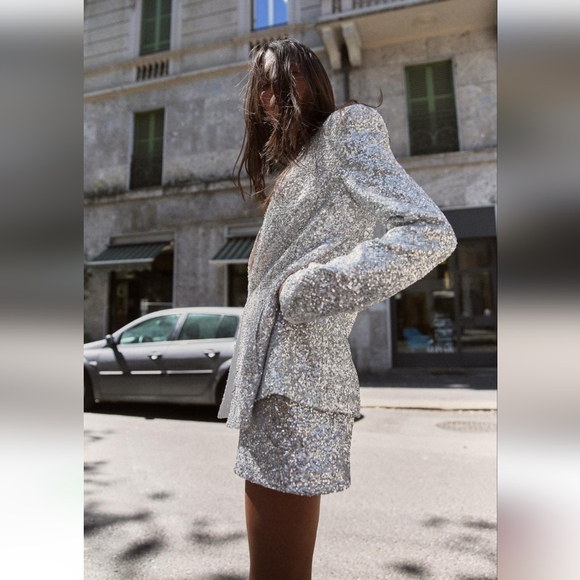 BNWT! Zara sequined blazer - Picture 8 of 13